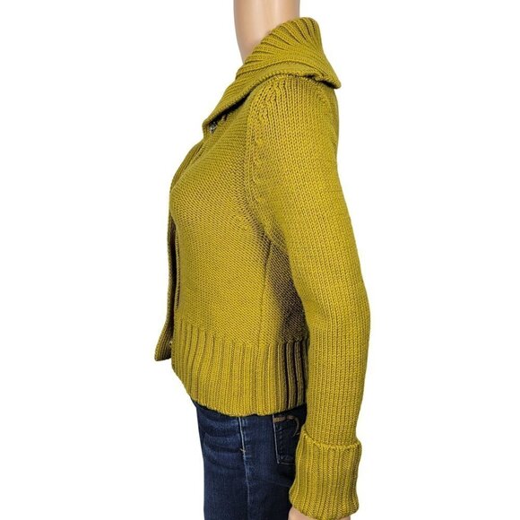 Max Azria Collection Women's Knit 100%Wool Button Up Sweater Roll Sleeves Size M - Picture 9 of 15